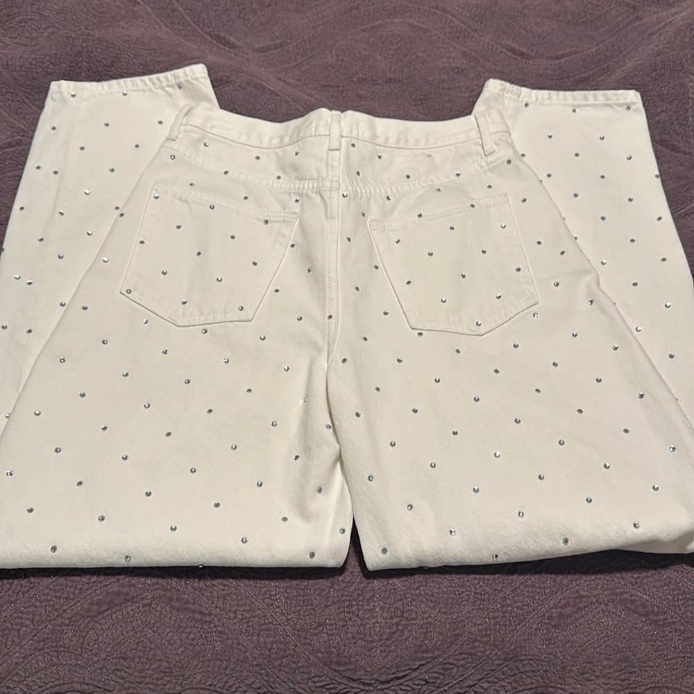 Revolve Rhinestone High Rise Jeans - Picture 7 of 11
